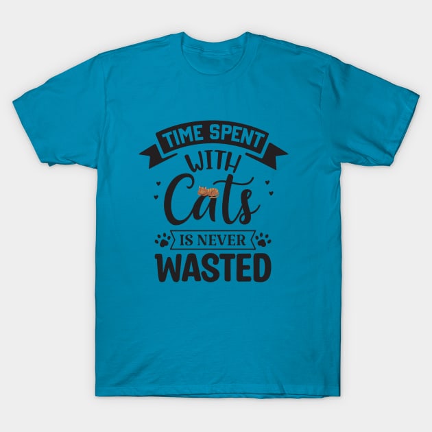 Time spent with cats is never wasted T-Shirt by boufart